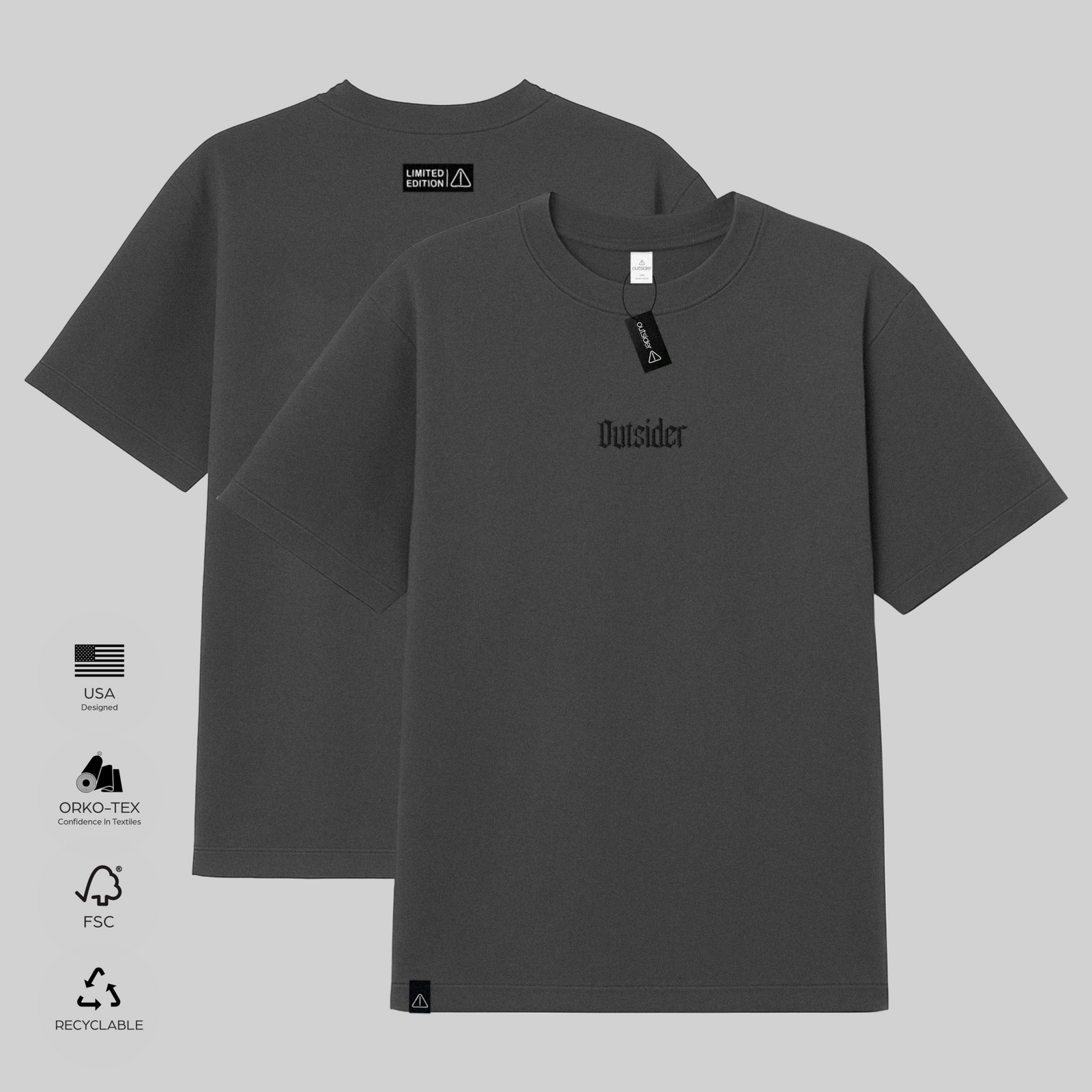 Outsider Vintage-Washed Drop-Shoulder T-Shirt