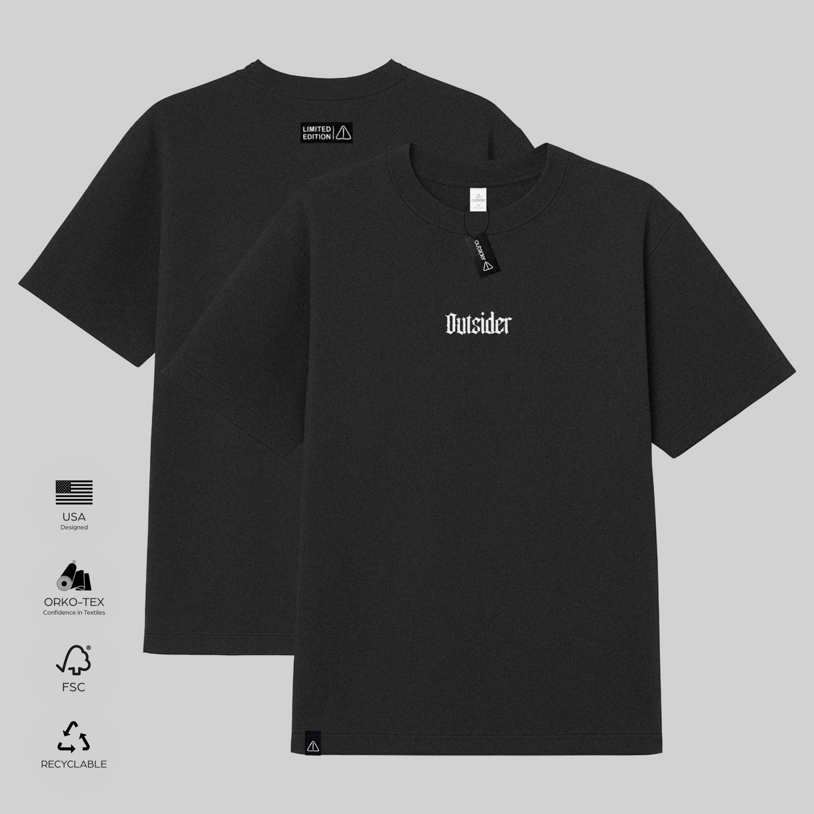Outsider Vintage-Washed Drop-Shoulder T-Shirt