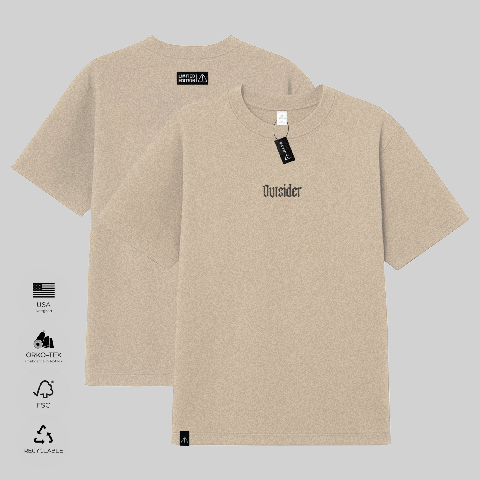 Outsider Vintage-Washed Drop-Shoulder T-Shirt
