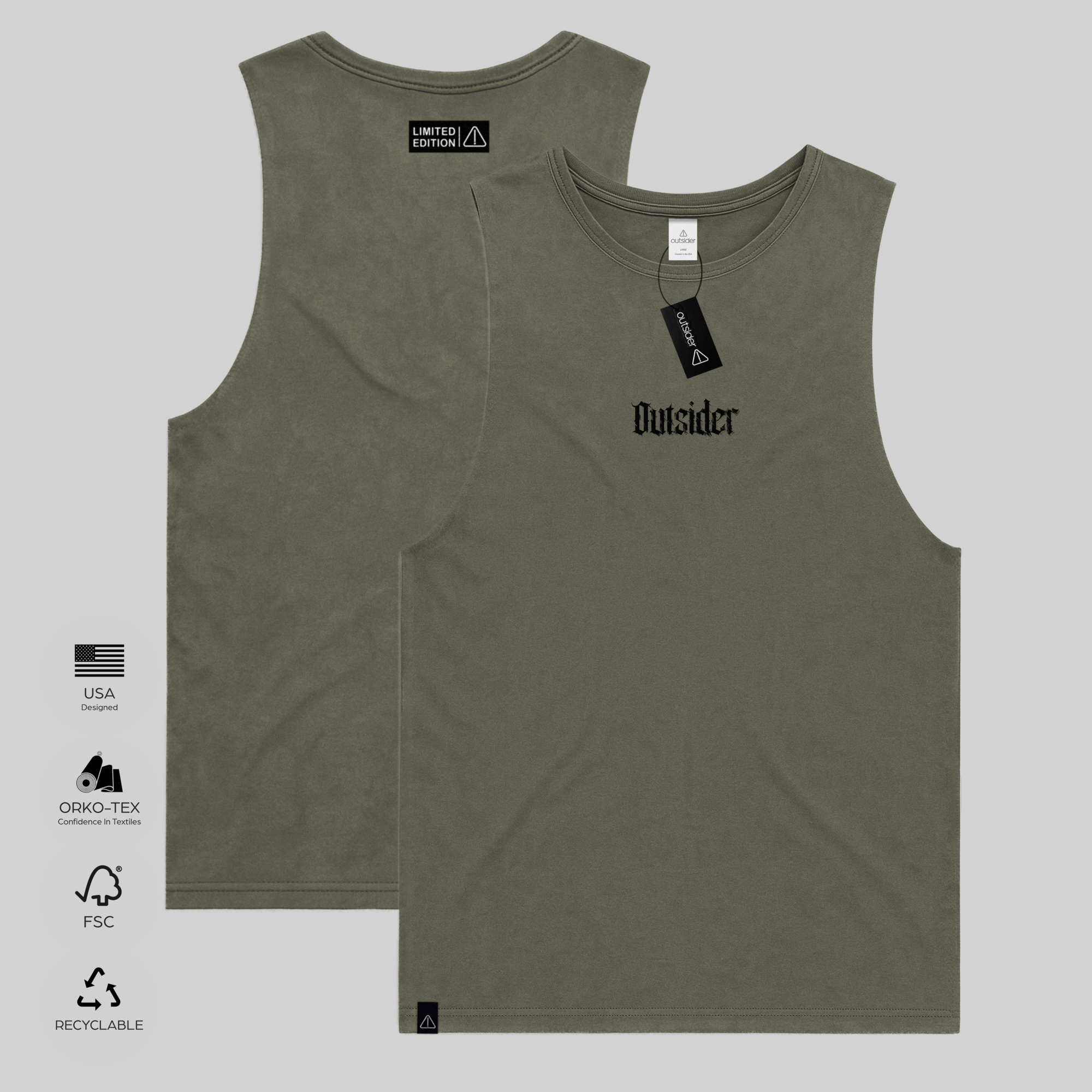 Outsider Vintage-Washed Barnard Tank