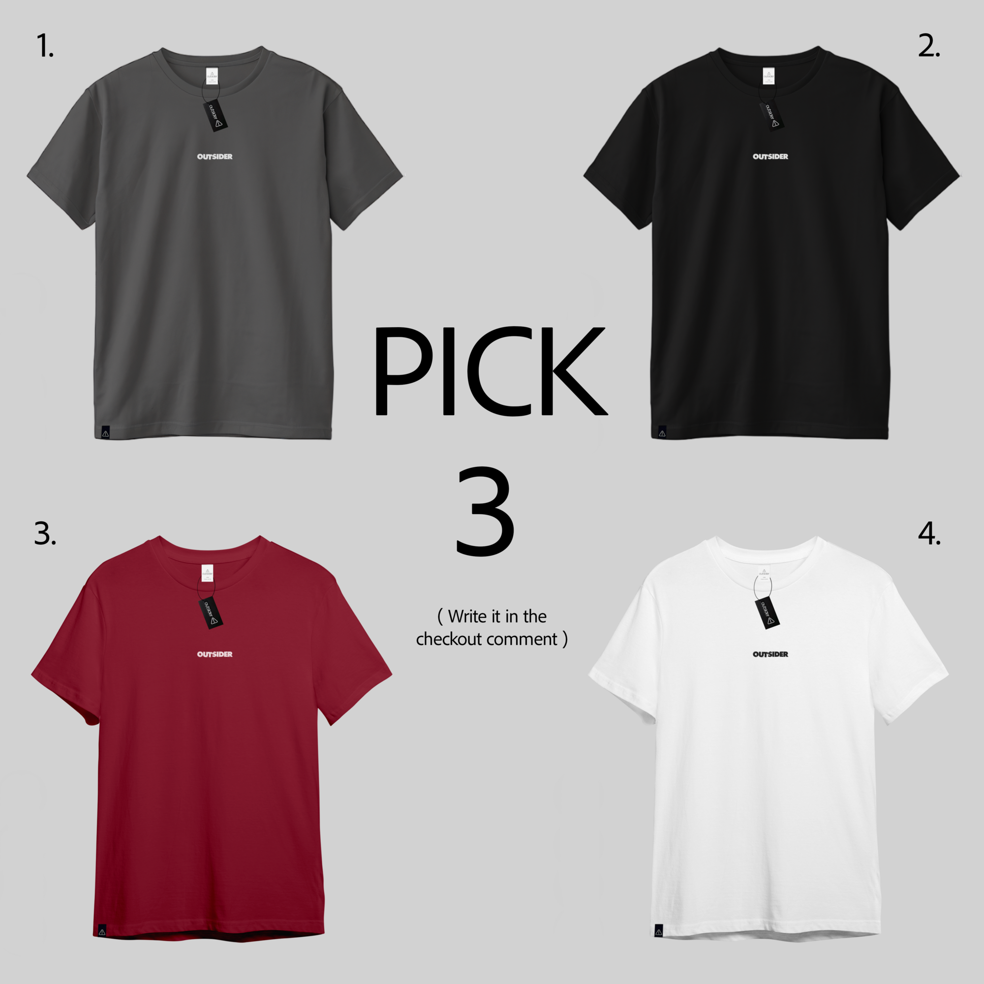 Out/sider: 3 T-Shirts (You Pick)