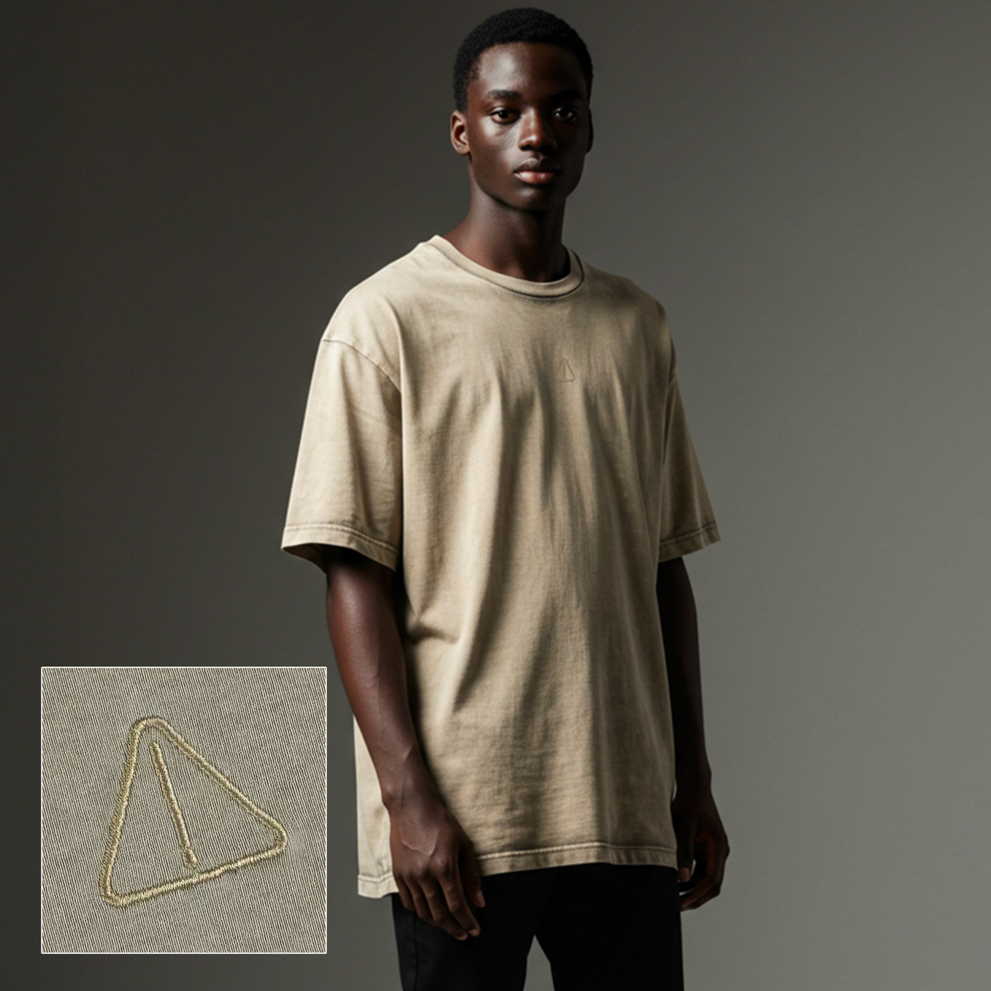 Embroidered Logo Oversized T-Shirt