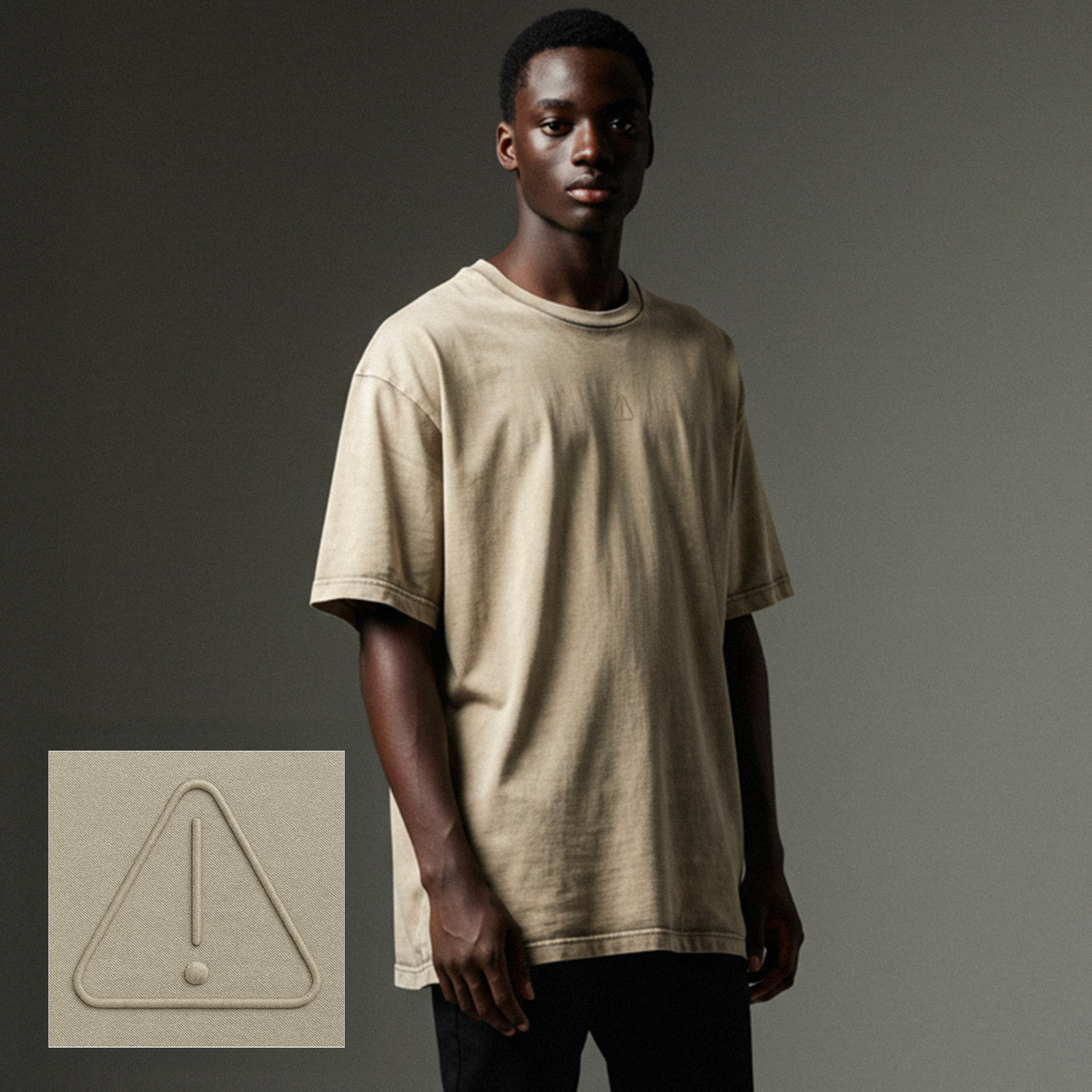 Embroidered Logo Oversized T-Shirt